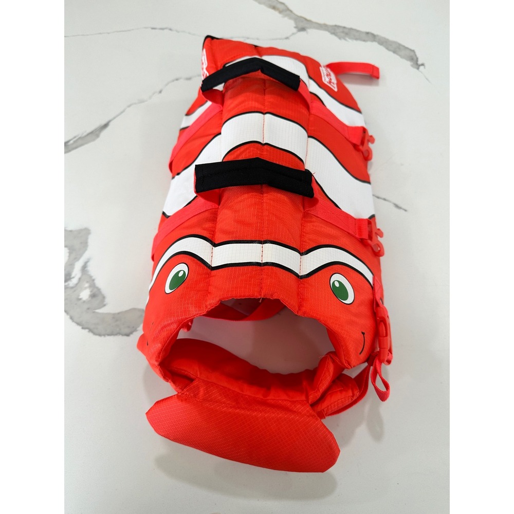 Outward Hound Granby Splash Clownfish Dog Life Jacket Vest Orange Large L Safety